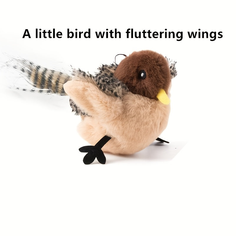 USB Charging Pet Fan with Artificial Feather Wings for Cats and Dogs