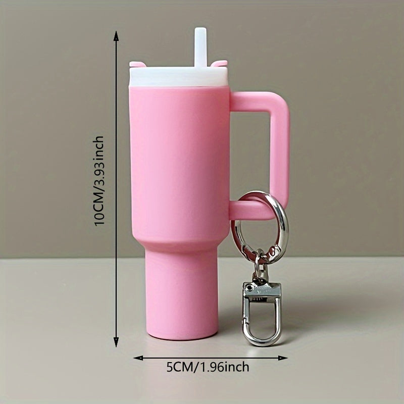 Mini Cup Keychain with Storage for Lipstick and Small Items, Cute Gift