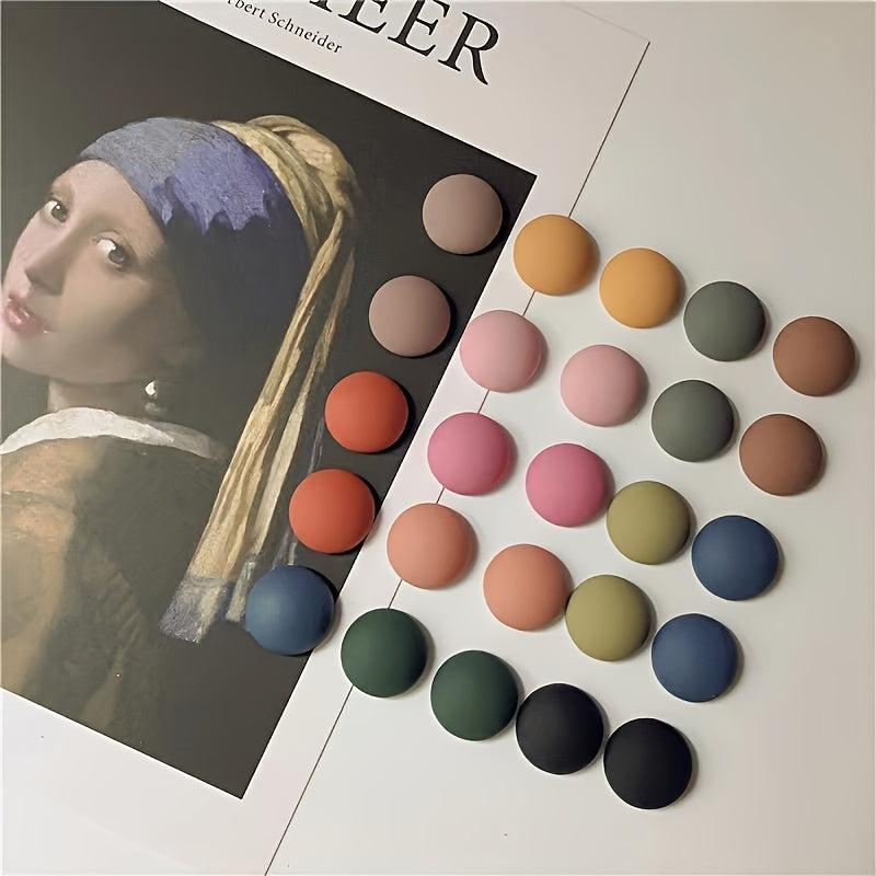 12 штук круглых матовых пластиковых магнитов для холодильника для кухни, офиса, доски для заметок