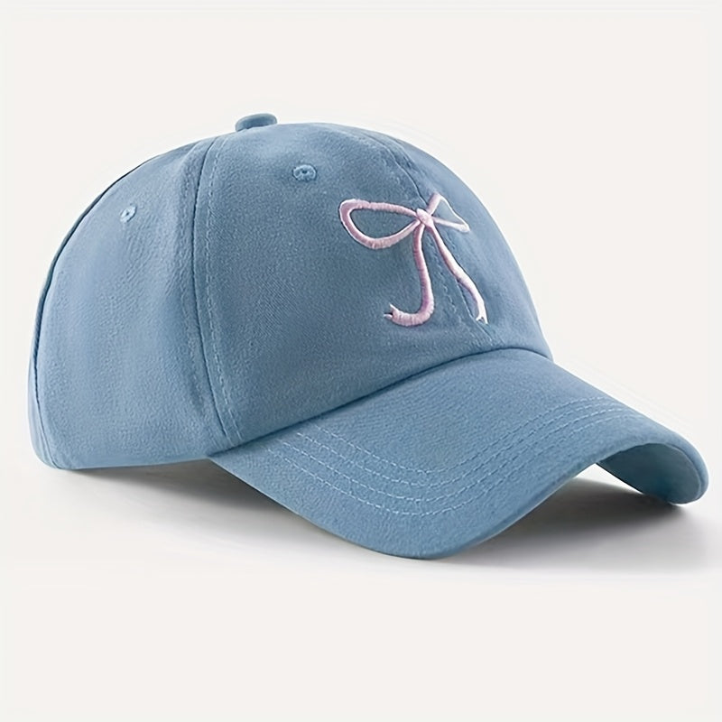 Women's Baseball Cap with Bowknot Lightweight Sun Protection Adjustable Casual Holiday