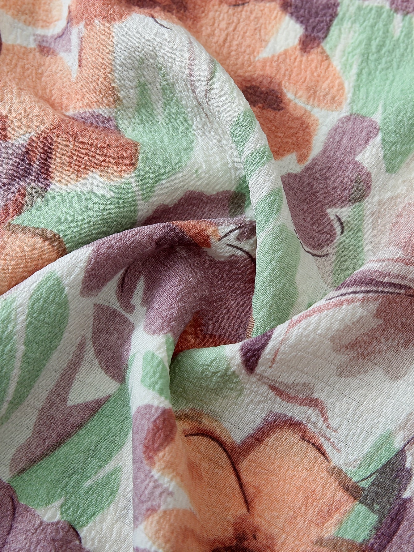 Plus Size Floral Print Boho Sleep Dress Short Sleeve Nightgown