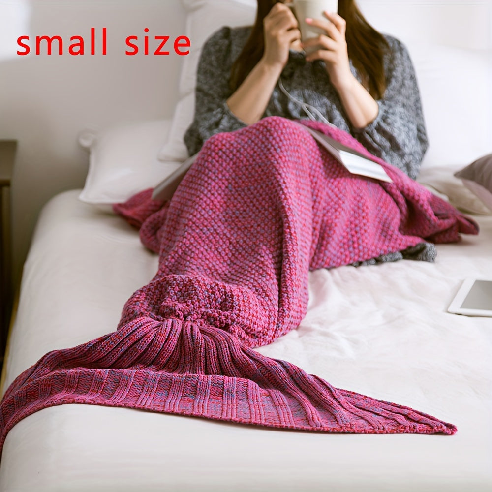 Mermaid Tail Blanket Crochet Cozy Lounge Sleep Gift for Women