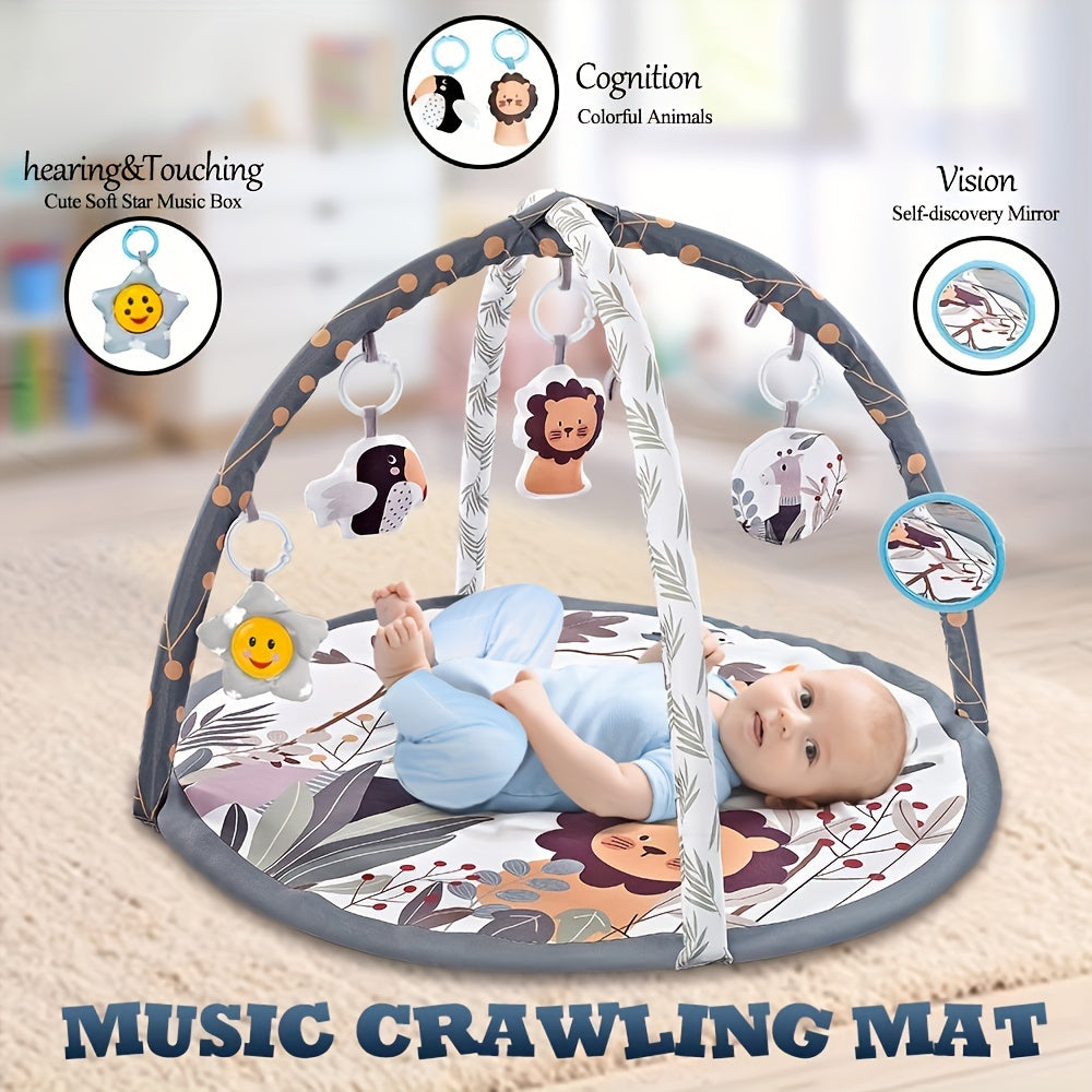 Kids' Multicolor Soft Polyester Play Mat with Music for Crawling and Learning