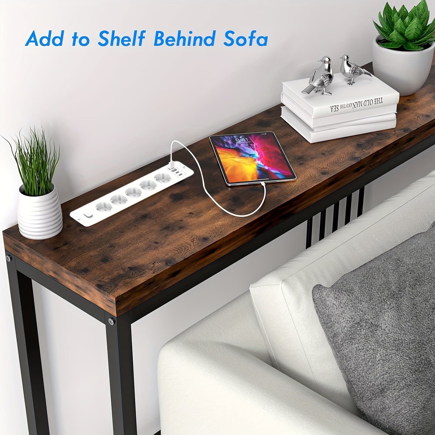 Home Power Strip with 4 USB Ports, 5 DC Sockets, High Power Socket and 6.56 ft Extension Cord