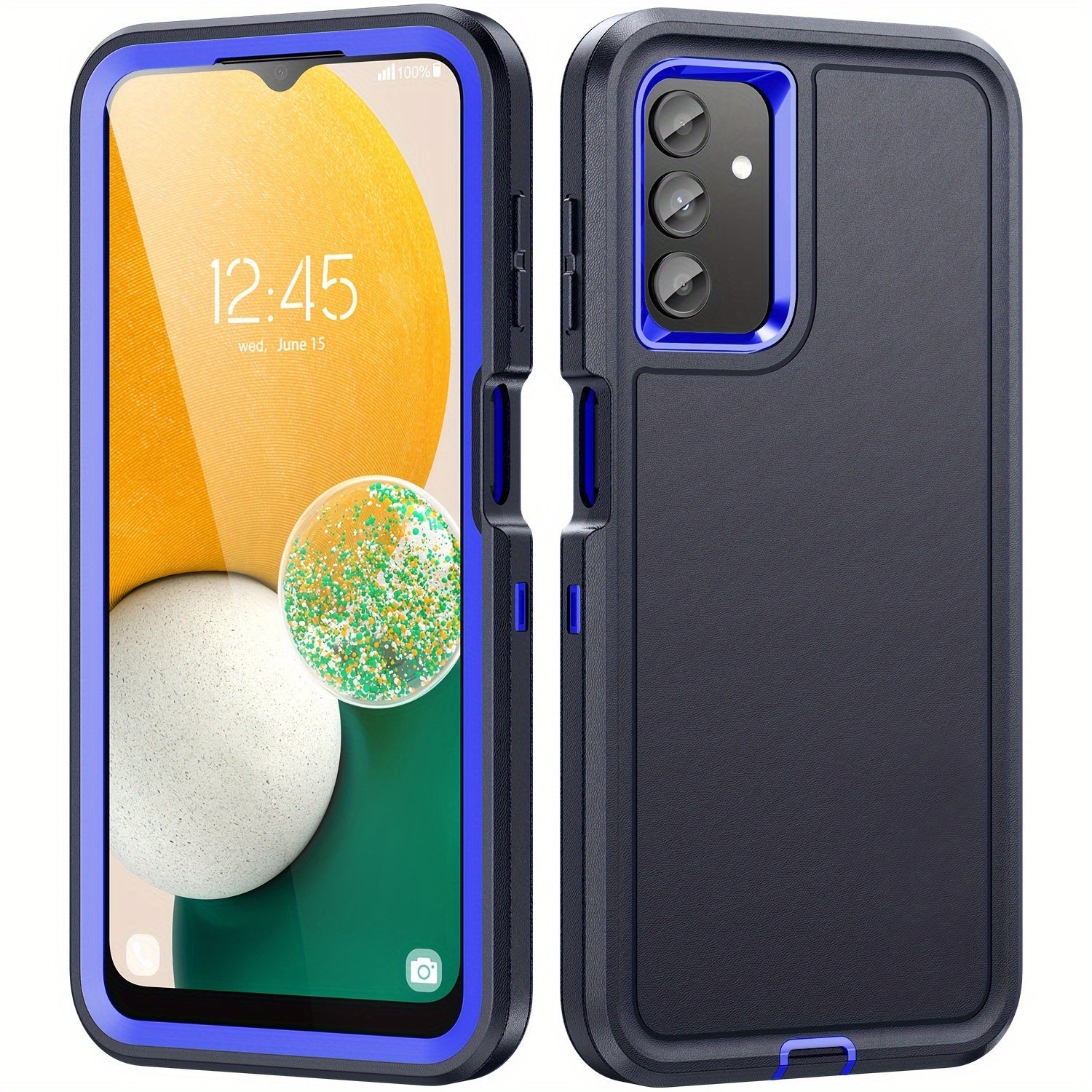 3-в-1 Ударопрочный чехол для ПК и телефона Samsung A15 A14 A13 A04s A54 A53 Всесторонняя защита