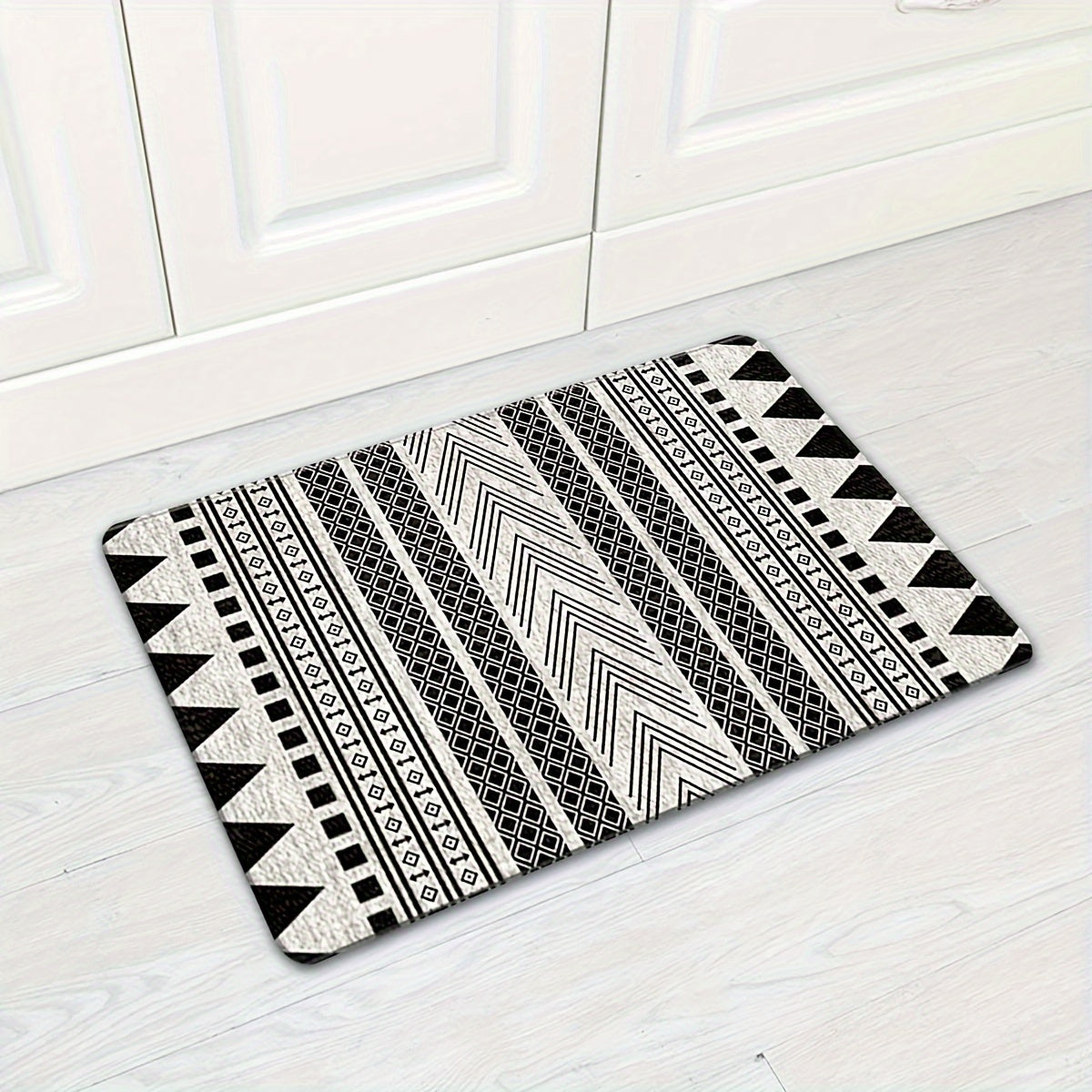 Non-Slip Moroccan Area Rug, Soft Braided Design, Machine Washable for Living Room and Kitchen