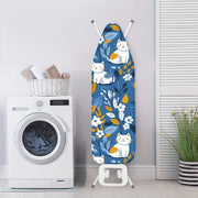 Chic Oq Mushuk Gul Temir Taxtasi Qopqog'i Elastik Qirra Bilan - Oson O'rnatish, Uslubiy Uy Bezash Uchun Changdan Himoya