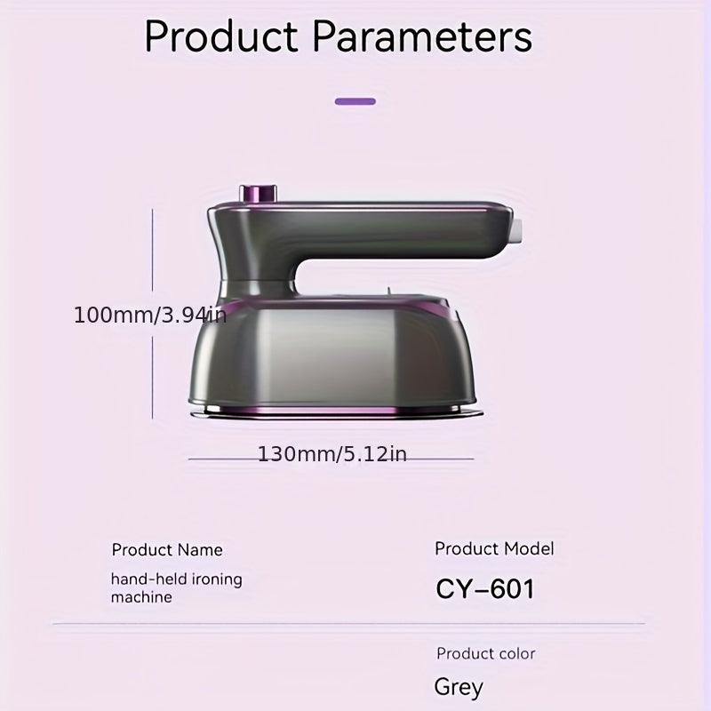 Sayohat, yotoqxona va sovg'alar uchun portativ bug'li temir. Batareya kerak emas. Yevropa standartidagi ulagich.