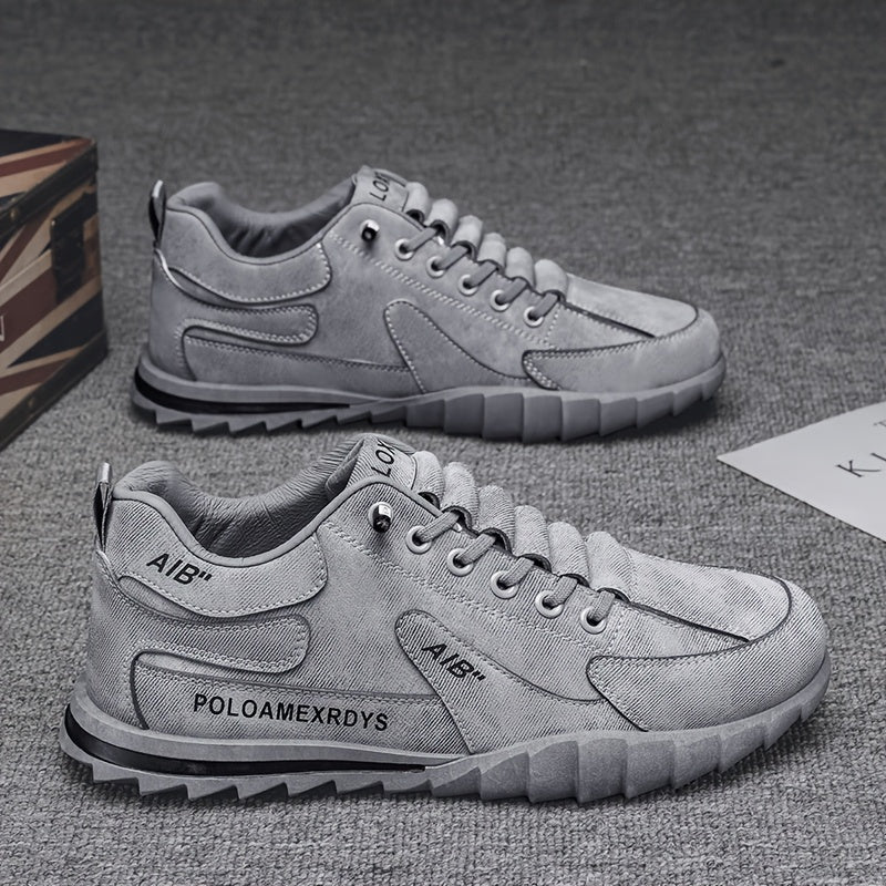 Men's Blue Sneakers with PU Upper PVC Sole Casual Running Shoes