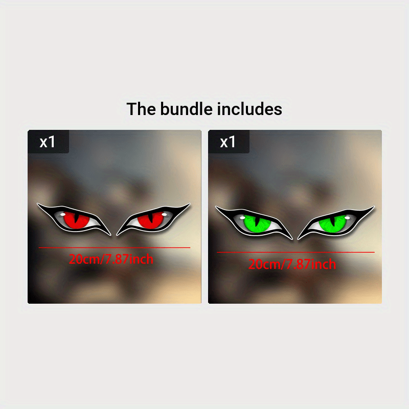 Виниловые наклейки Monster Eyes для автомобилей и аксессуаров с глянцевым покрытием