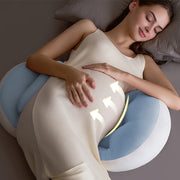 U-Shaped Ergonomic Maternity Pillow for Side Sleepers Lumbar and Belly Support Soft Polyester