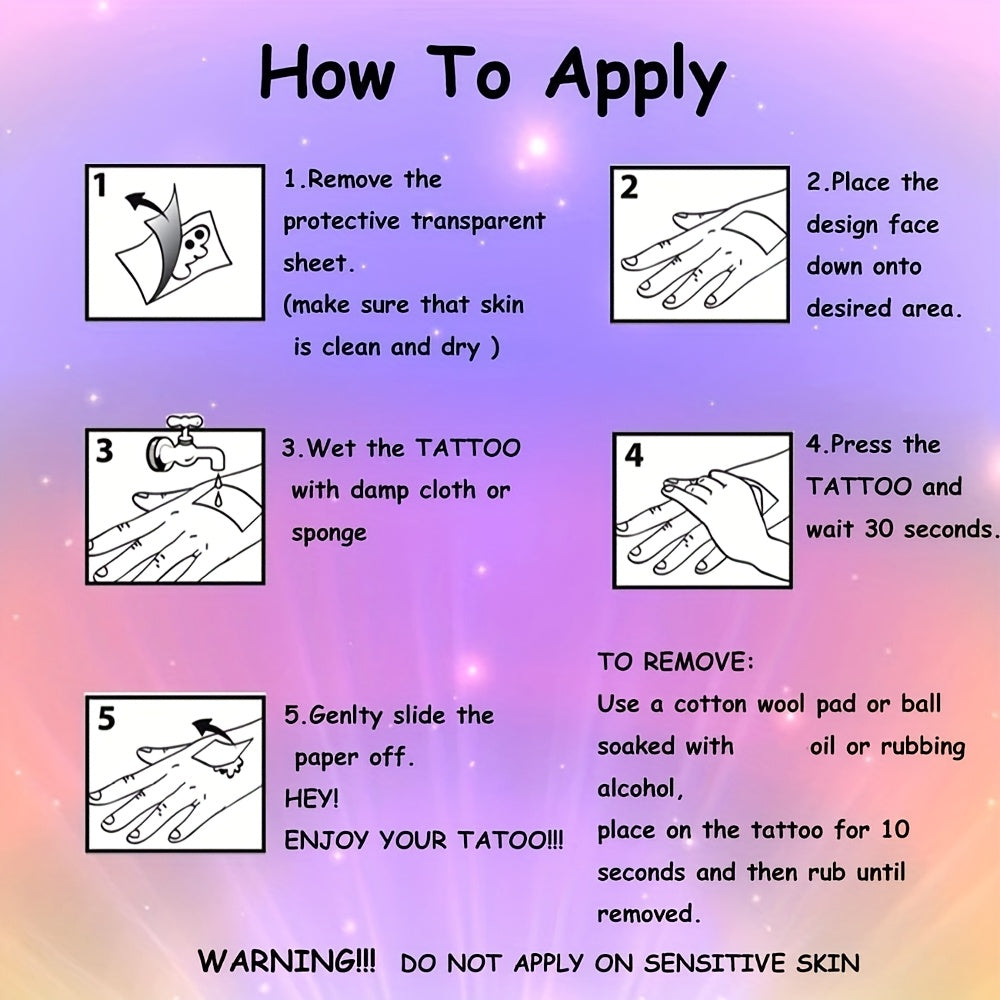 Unisex Waterproof 3D Butterfly Tattoo Sticker - Long-Lasting, Easy to Apply