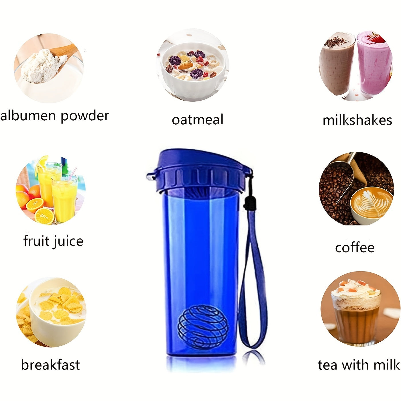 Pelotas de botella mezcladora de acero inoxidable 304 para batidos de proteínas y bebidas