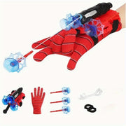Red Child Toy Gloves with Soft Bullet Launcher and Spider Web Shooter