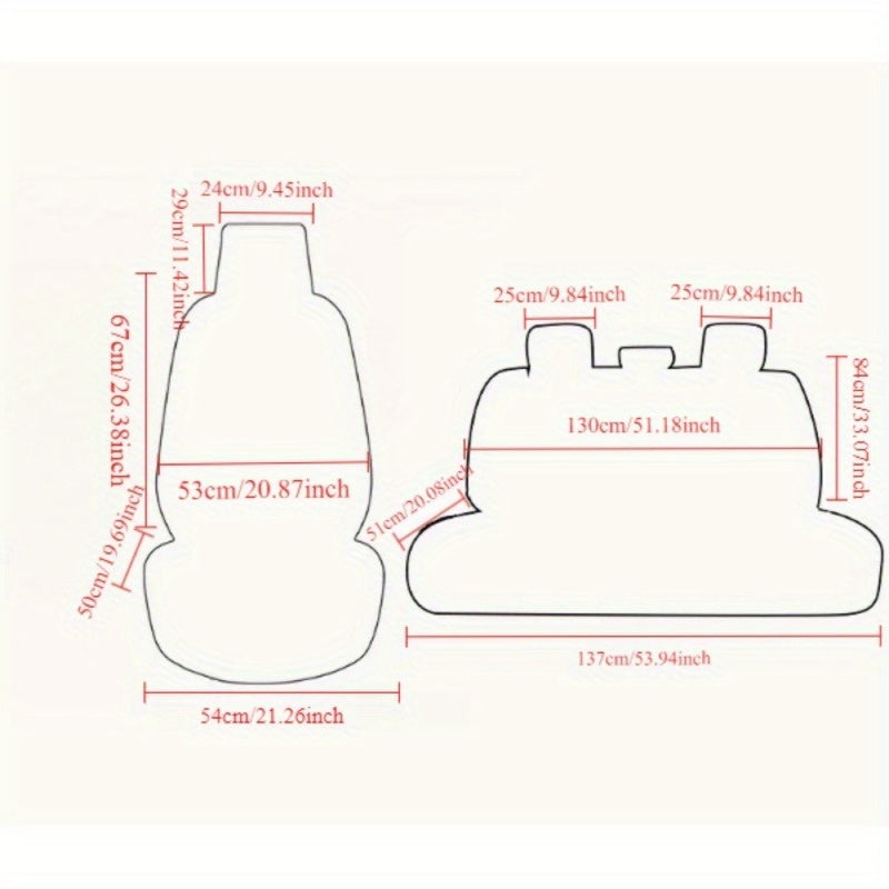 Universal Full Coverage Seat Covers for Sedans and SUVs Cloth Protector