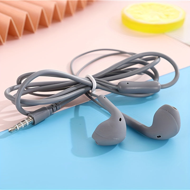 Anime-Inspired Wired Earphones with Microphone 3.5mm Jack Noise Isolation Tangle-Free Cable for Cellphones