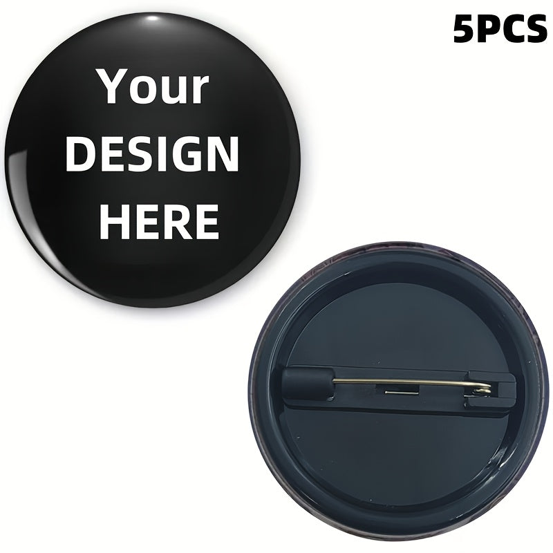 Customized Men's Brooch with Text and Image for Gifts and Accessories