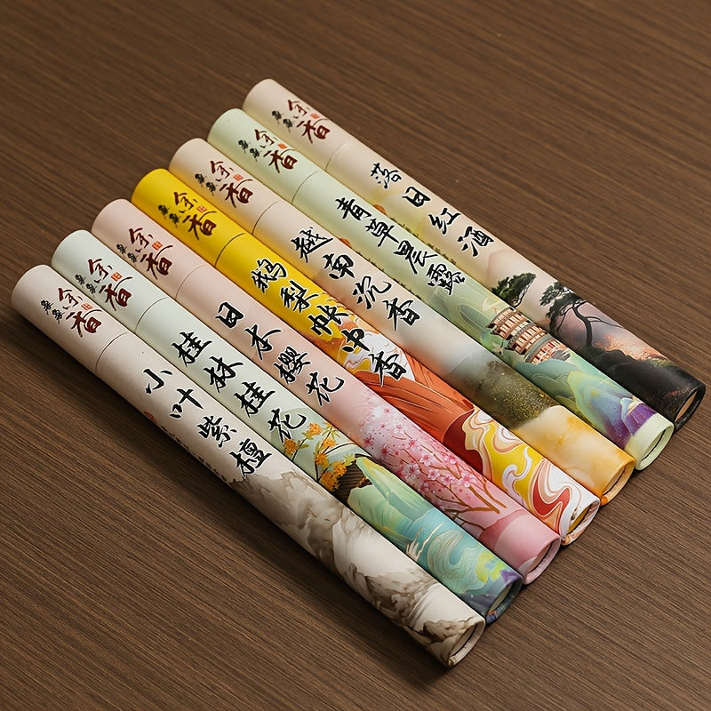 20g Incense Sticks Set with 7 Fragrances for Yoga Meditation Air Purification and Travel