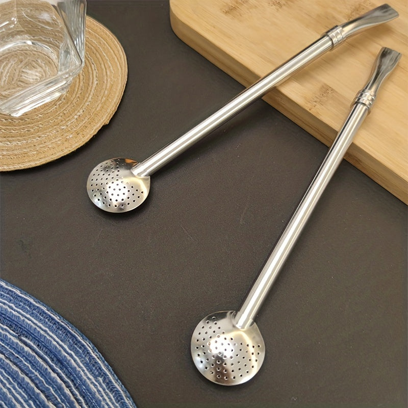 Stainless Steel Yerba Mate Straw Reusable Metal Filter for Tea Coffee Cocktails