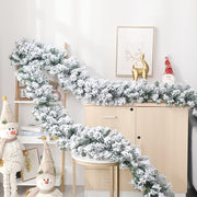 Flocked Christmas Garland 274cm for Tree Stairs Fireplace Decor