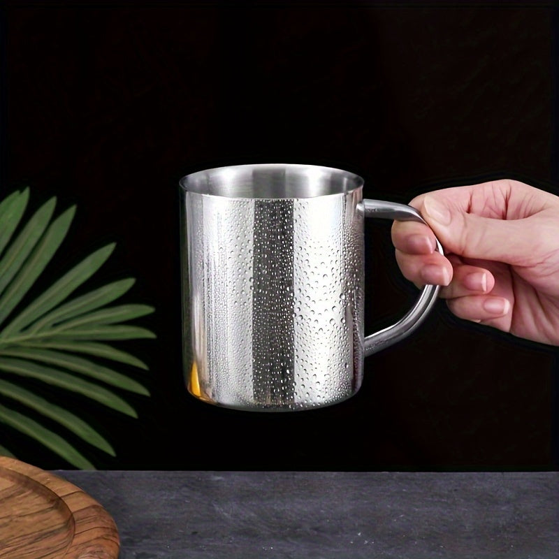 Taza de café de acero inoxidable 300ml con doble pared aislante para bebidas calientes y frías