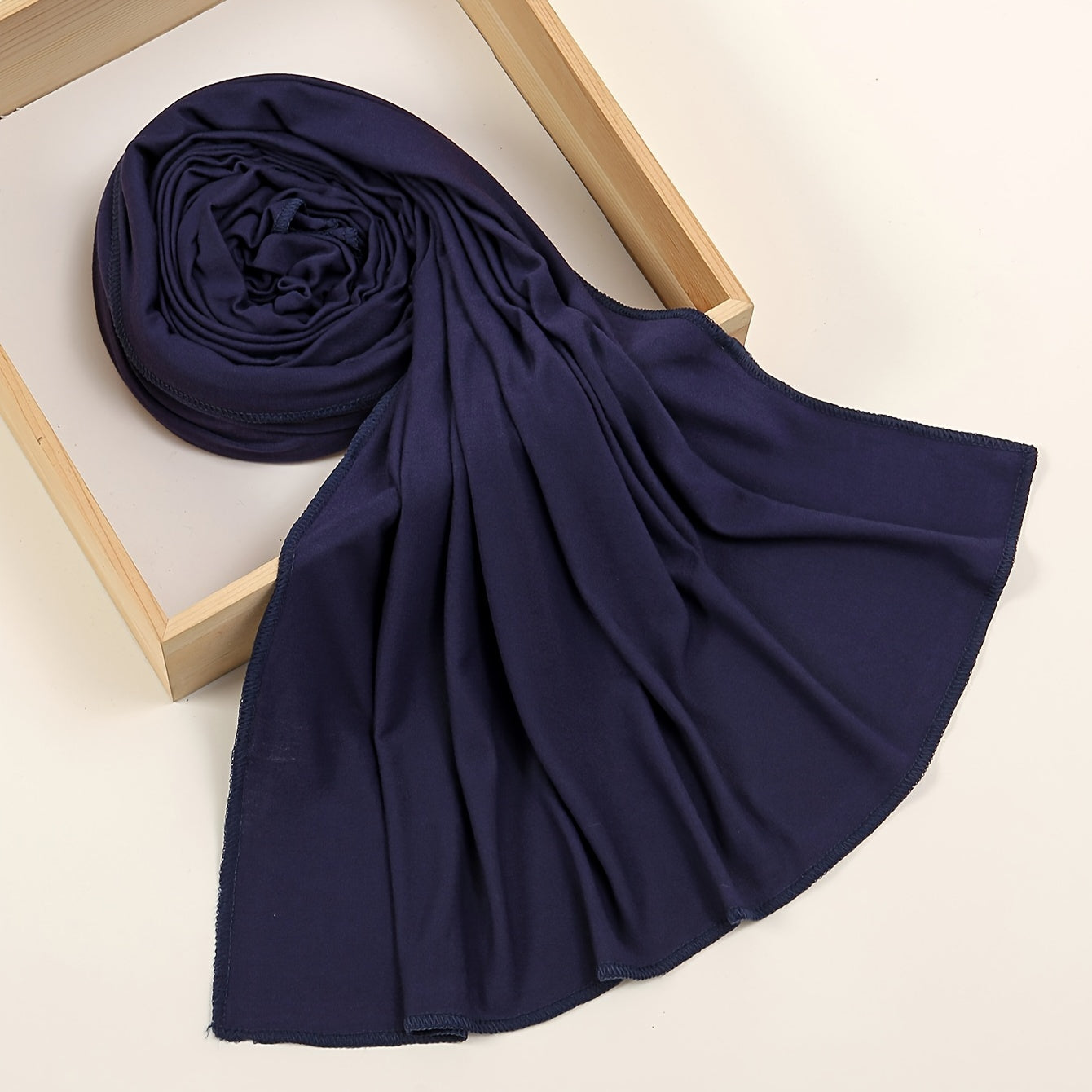 Windproof Sunscreen Shawl for Women Soft Breathable Muslim Hijab Solid Color