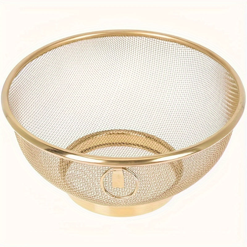 Fine Mesh Metal Colander for Fruits Vegetables Rice Kitchen Strainer