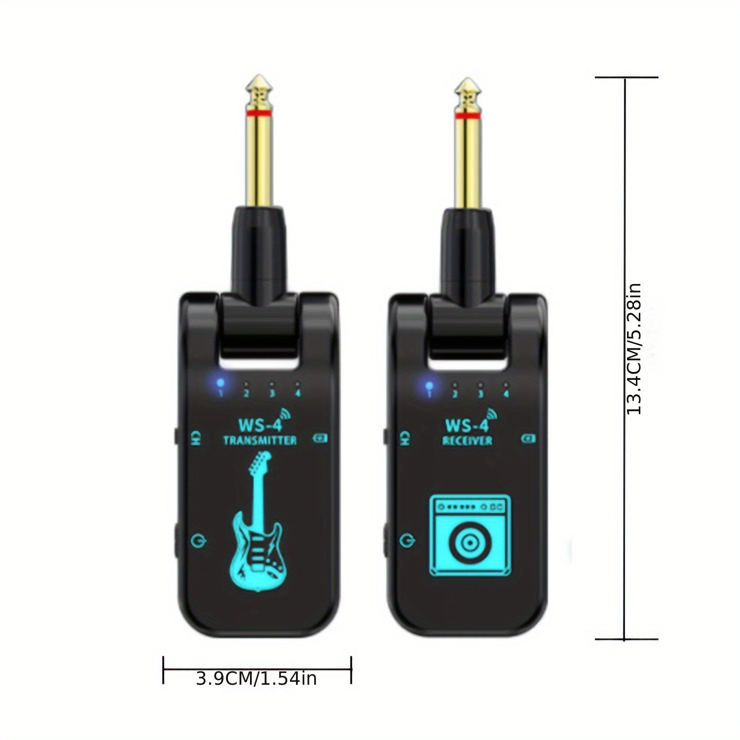 Sistema inalámbrico de transmisor y receptor para guitarra 2.4G Sistema inalámbrico con batería de litio recargable
