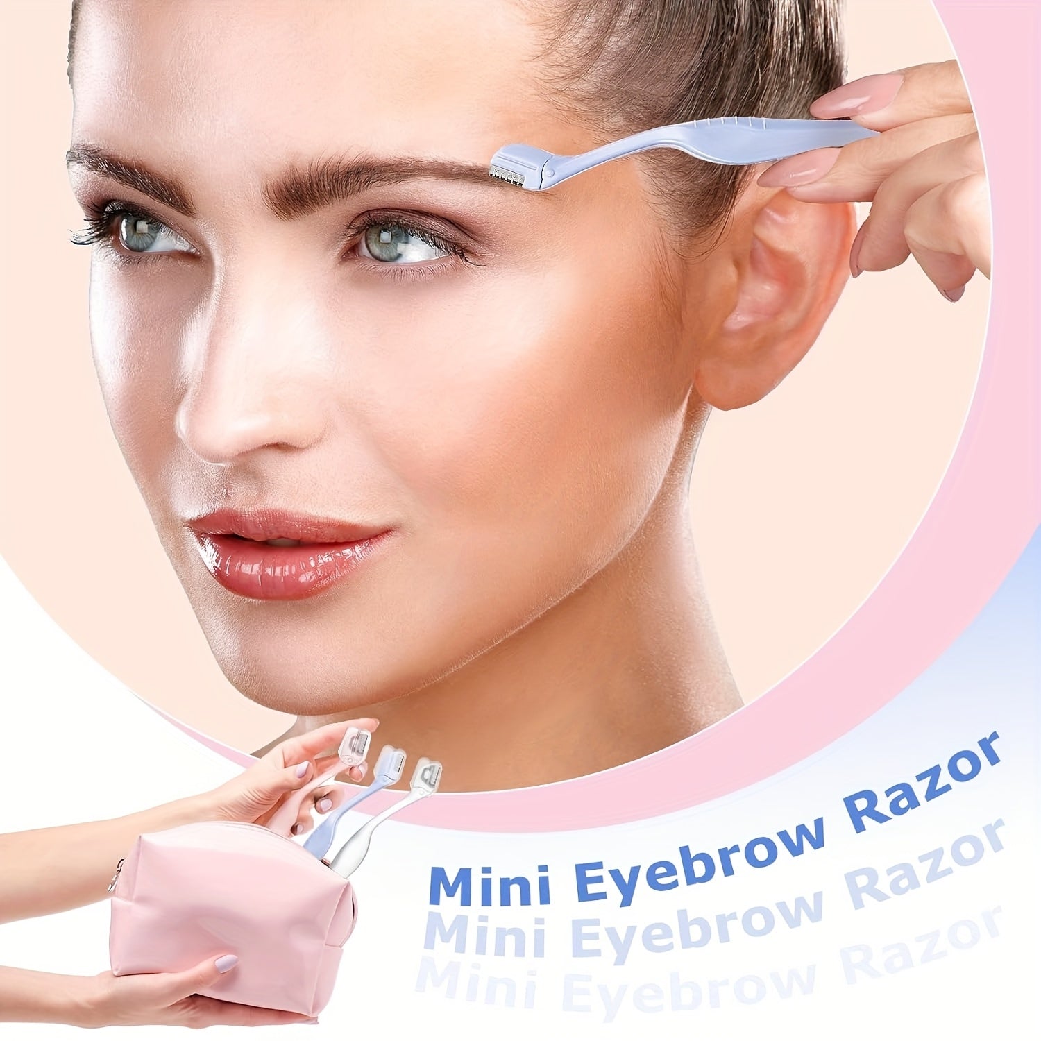 Women's Eyebrow Razor Precision Trimmer Lip and Facial Hair Removal Carbon Steel Blade