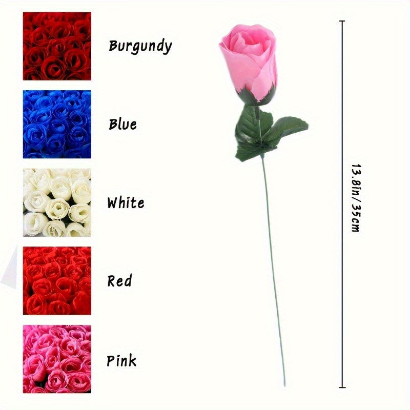 Ramo de terciopelo artificial de rosas para bodas en casa y Día de San Valentín