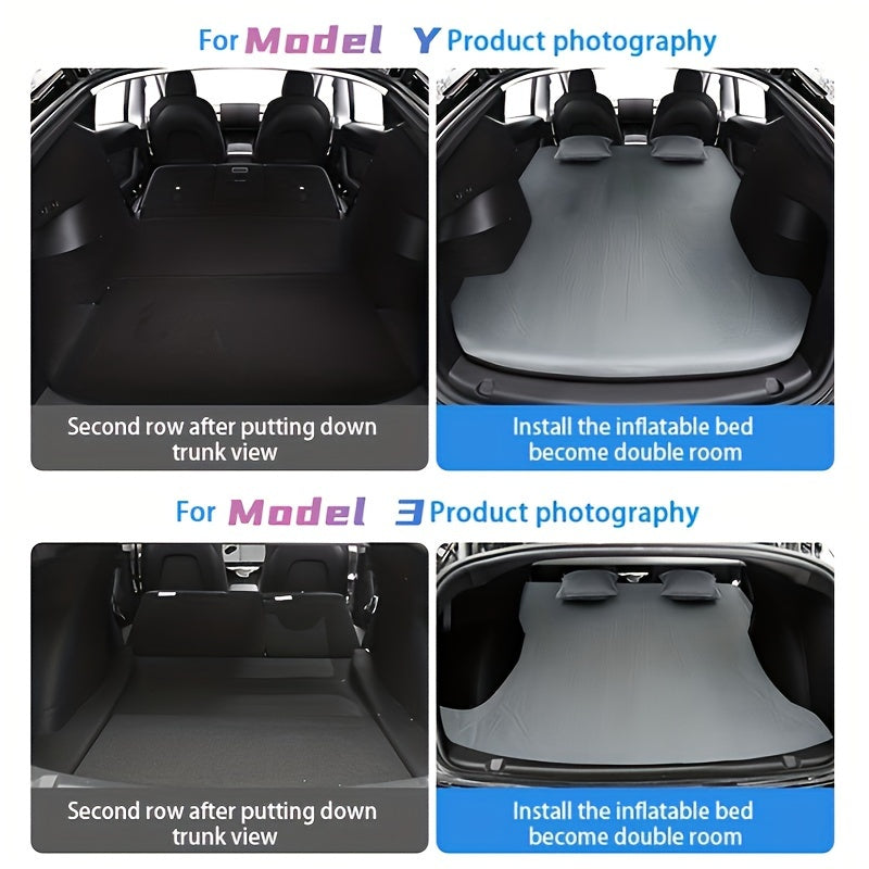 Inflatable Car Bed for SUV Portable Air Mattress Camping Tent Sleeping Pad