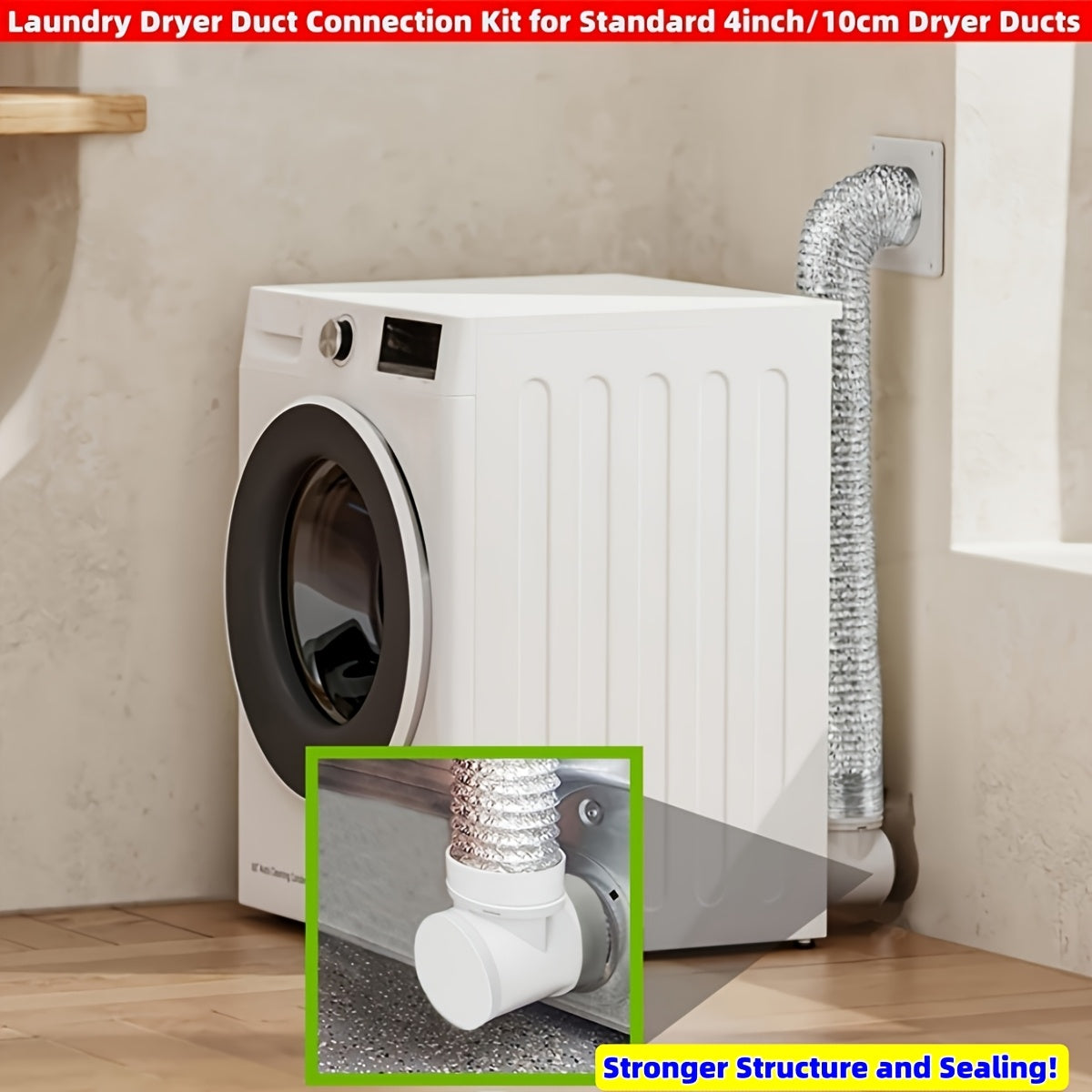 Quruqchi ventilatsiya to'plami 10.16 sm Bardoshli plastmassa Oson o'rnatish bilan montaj bracketi bilan