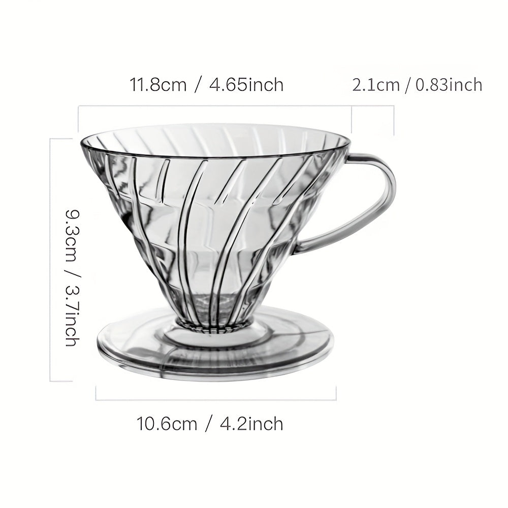 Reusable Coffee Dripper Resin Pour Over Filter for Coffee Brewing 1-2 Cups