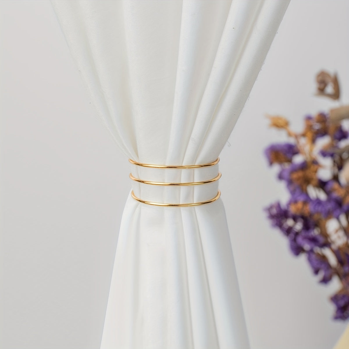 Golden Curtain Tiebacks Yarn Curtain Buckle Accessories 2 Pack