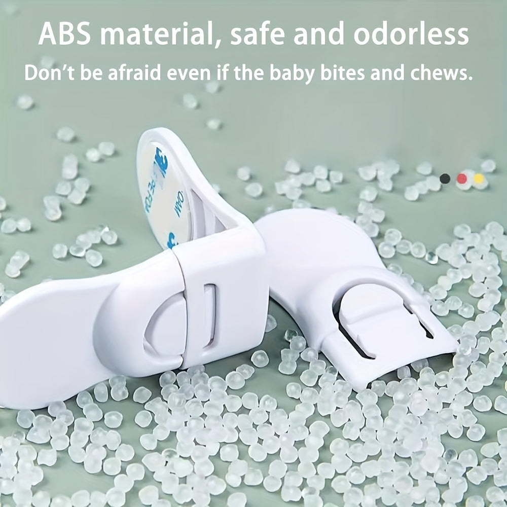 Childproof Cabinet Locks for Drawers and Refrigerators No-Phthalate Plastic Versatile Safety Locks