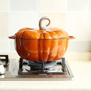 Enamel Pumpkin-Shaped Cooking Pot for Soup and Stew, Versatile Kitchen Use