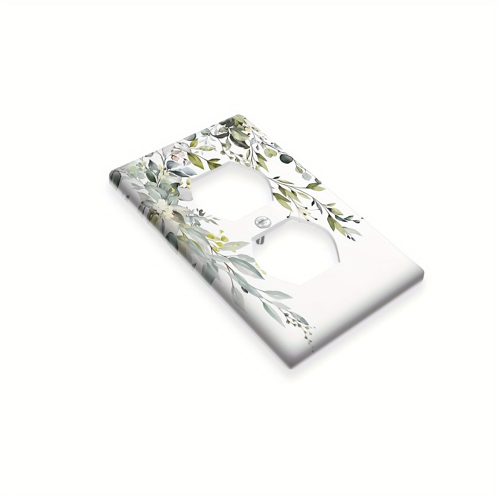 Green Eucalyptus Wall Plate Cover for Light Switch or Outlet Decorative Wall Plate