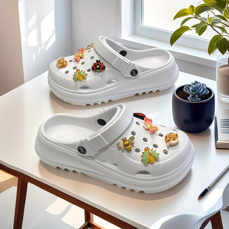 Women's Summer EVA Mesh Beach Shoes with Dragonfly and Bee Decor