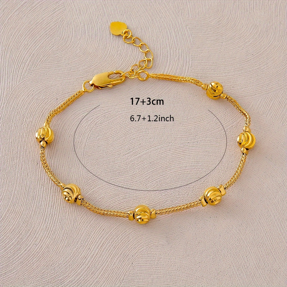 Gold-Plated Copper Bracelet for Women Court Design Elegant Jewelry