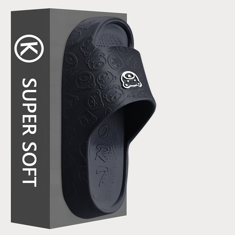 Sandalias casual de EVA para mujer con diseño de dibujos animados, para todas las estaciones, tallas 36-45 en blanco, gris, púrpura, verde, negro y rosa