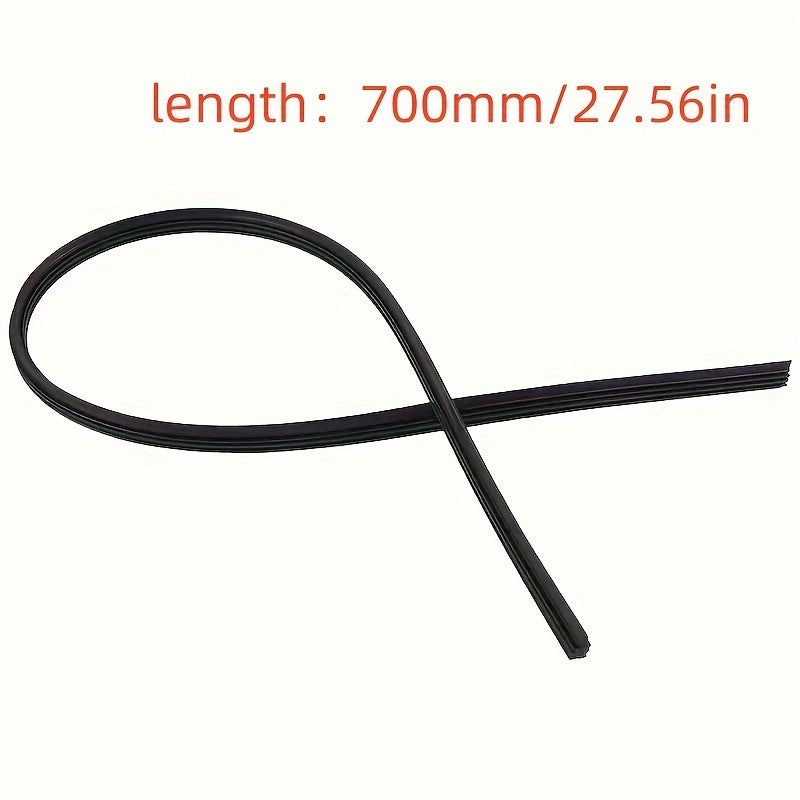 Universal Silicone Wiper Blade Strip Quiet Durable 10.6mm
