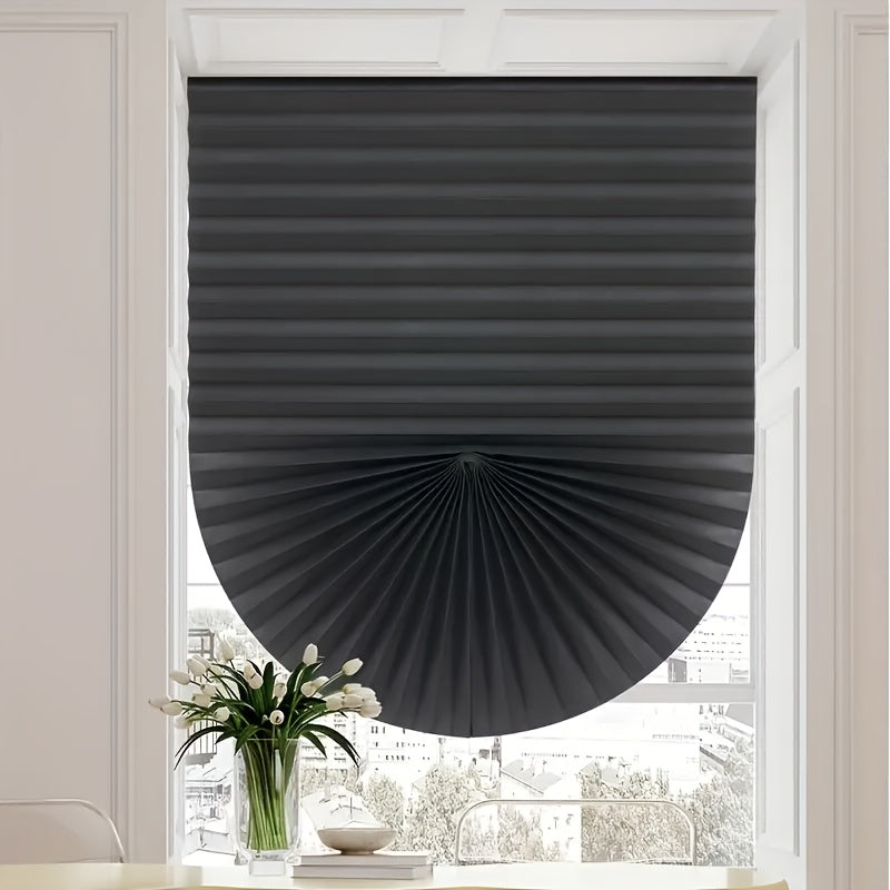 Adjustable Pleated Shade Curtains for Bedroom Office Living Room Non-Woven Fabric Privacy