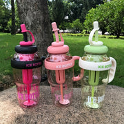 Large 44oz BPA-Free Plastic Water Bottle with Handle Leakproof Straw for Gym Outdoor and Back-to-School