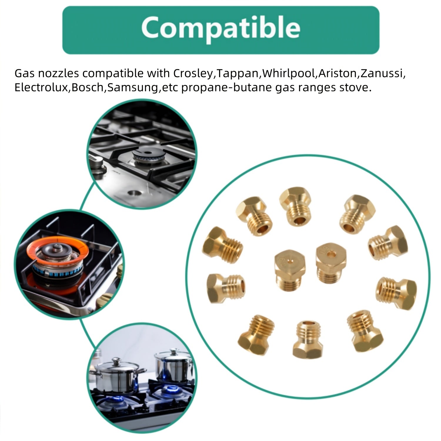 36 Piece Copper Gas Range Stove Oven Orifice Conversion Kit for Propane and Natural Gas