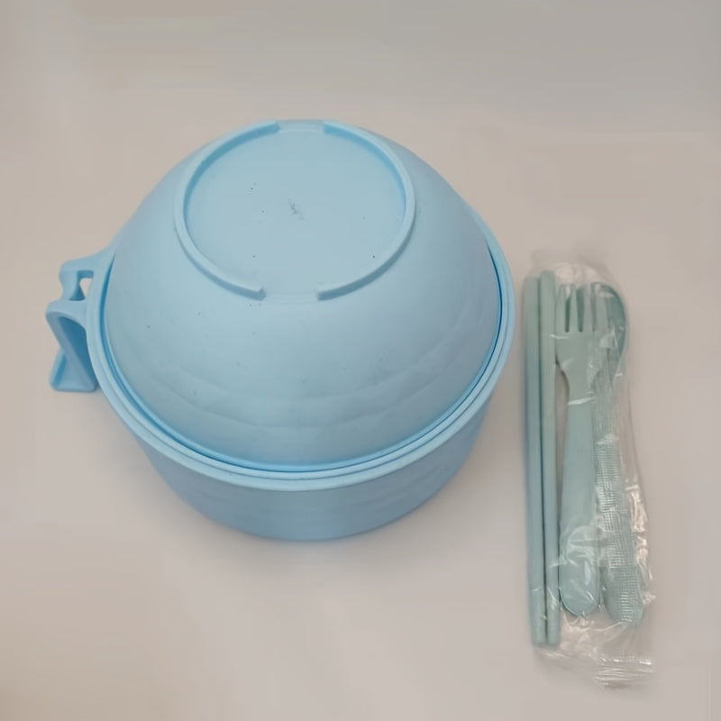 Mikroto'lqinli Ramen Pishirish To'plami - Qoshqich, Vilkalar va Chopsticks bilan - Tez tayyorlanadigan Noodl uchun mukammal, ABS mikroto'lqinli xavfsiz materialdan tayyorlangan, Kollej yotoqxonalari, lager va pikniklar uchun ajoyib