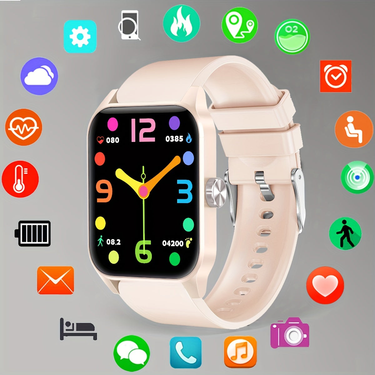 Women's Smartwatch with 3D Dial, Wireless Calling, Music, Messages, 100+ Sports Modes
