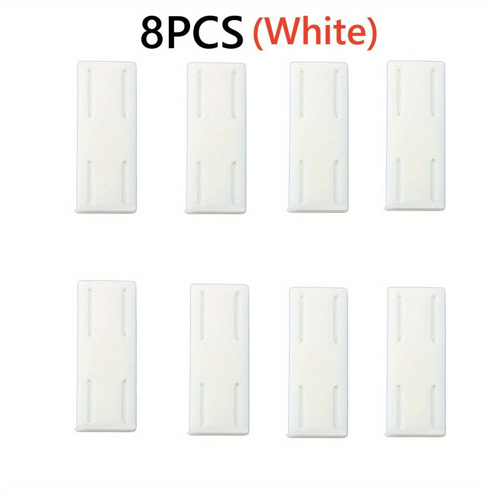 8pcs Wall-Mounted No-Drill Socket Holder Self-Adhesive Cable Organizer for Kitchen and Home Office