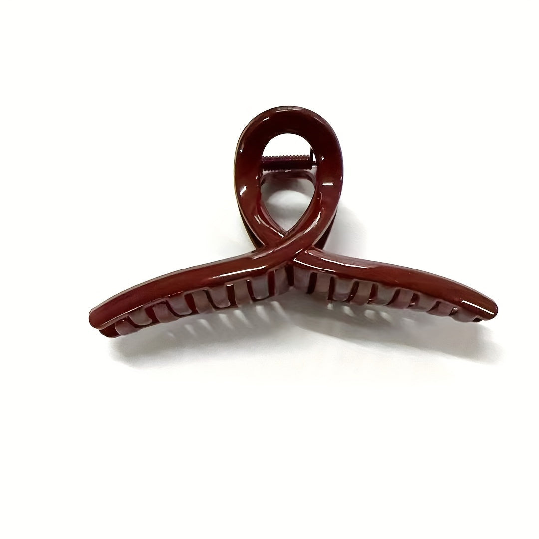 Set of 4 Red Hair Claw Clips for Women Large Non-Slip Resin Jaw Clips for Updos and Ponytails