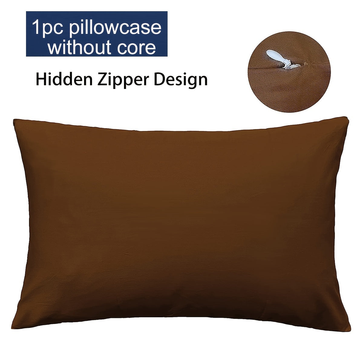 Fundas de almohada de algodón con cierre de cremallera, suaves y cómodas para dormitorio y decoración del hogar