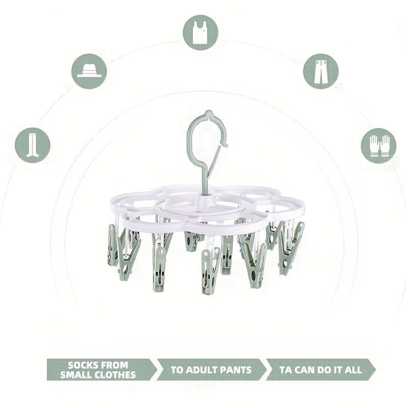 16 ta kiyim choʻntakli kiyimlar uchun plastik kiyim tutgich bilan kiyim tutgich
